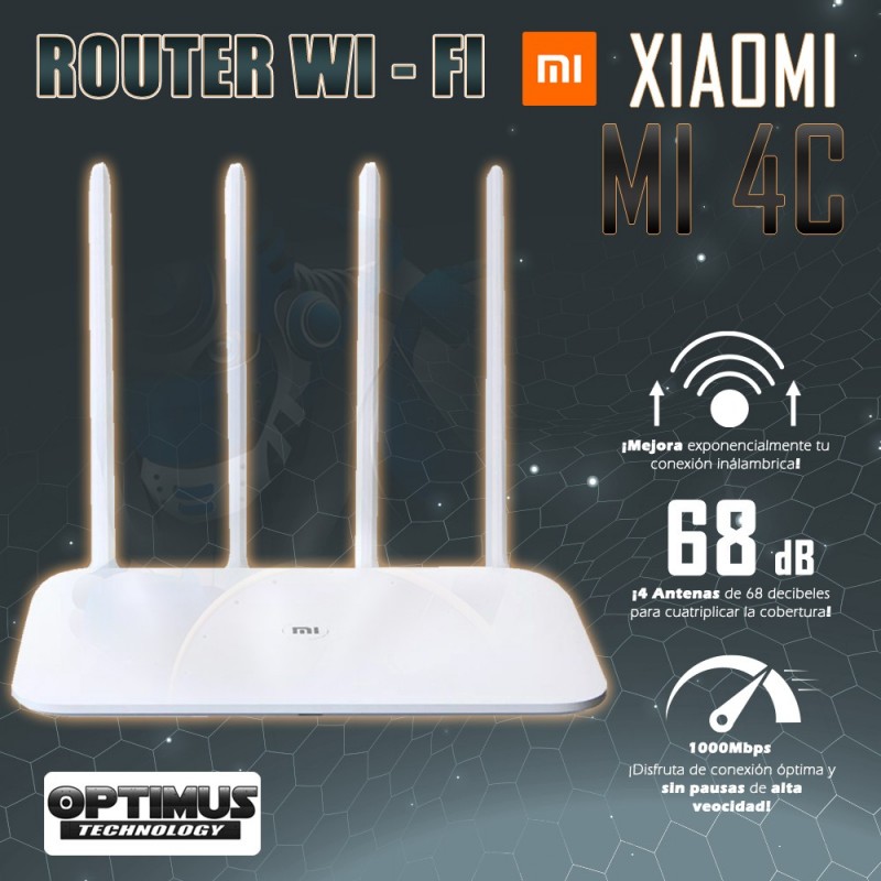 Router Amplificador De Señal Xiaomi Mi Wi Fi 4c Alta Ganancia | OPTIMUS TECHNOLOGY™ | RTR-XMI-MI4C |