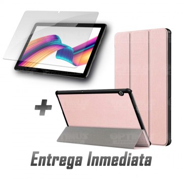Kit Vidrio Templado y Estuche Forro Protector Acrílico y Sintético Tablet Huawei T5-10 OPTIMUS TECHNOLOGY™ - 9