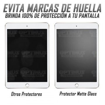 Vidrio Templado Protector Matte Glass Tablet iPad 9.7 / iPad Air / iPad 6 / iPad 5 | OPTIMUS TECHNOLOGY™ | VTP-MTG-IPD-9.7 |