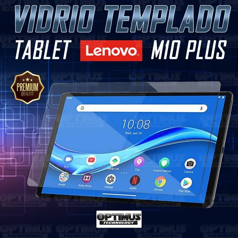 Vidrio Templado Protector Tablet Lenovo m10 plus tb-x606f | OPTIMUS TECHNOLOGY™ | VTP-LNV-M10-PLUS-606 |