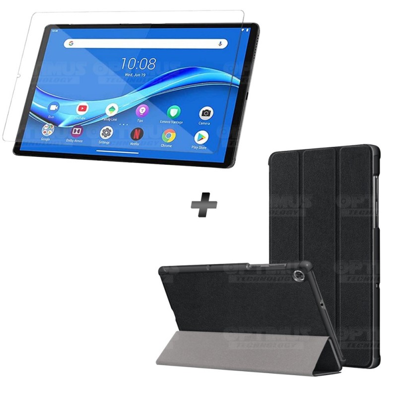 Kit Vidrio Cristal Templado Y Estuche Case Protector para Tablet Lenovo M10 Plus Tb-x606f OPTIMUS TECHNOLOGY™ - 1