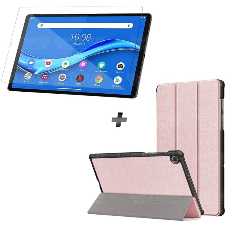 Kit Vidrio Cristal Templado Y Estuche Case Protector para Tablet Lenovo M10 Plus Tb-x606f OPTIMUS TECHNOLOGY™ - 5