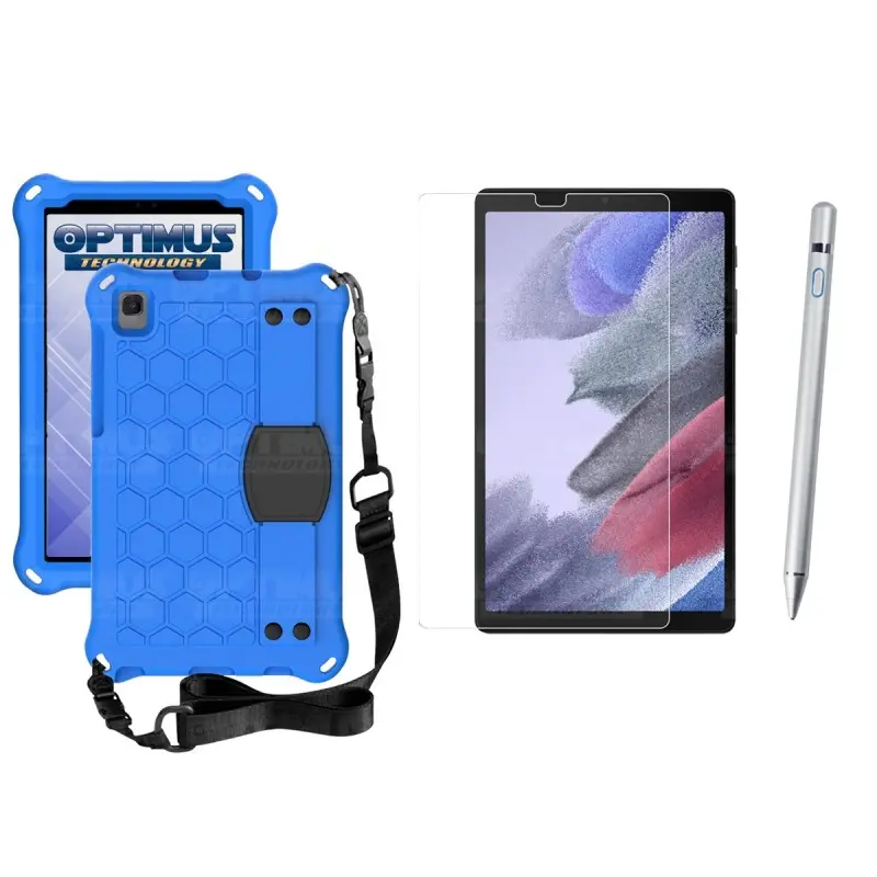 Kit Estuche Protector Correa + Vidrio Templado + Lápiz Digital para Tablet Samsung Galaxy Tab A7 Lite 8.7 2021 T220 - T225