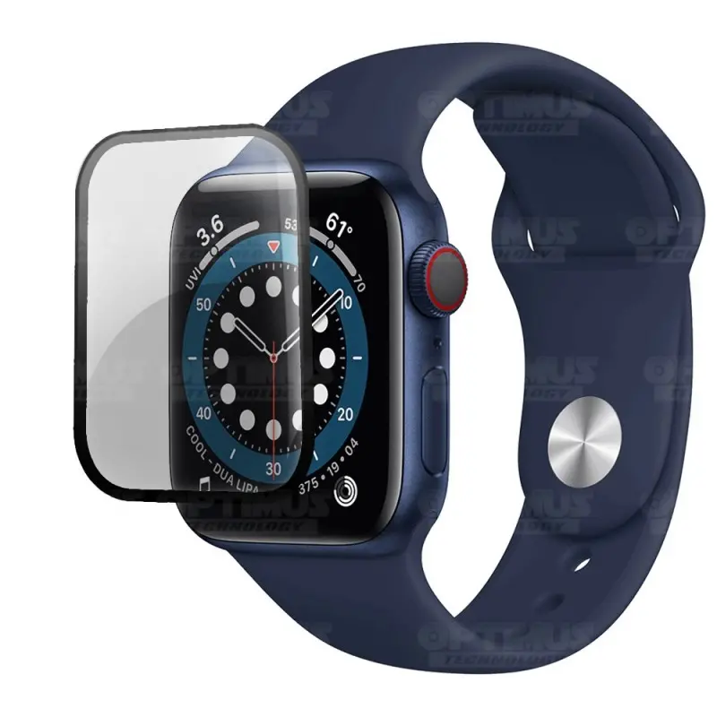 Vidrio Templado Protector Cerámico Para Reloj Smartwatch Apple Watch iWatch Serie 6 44mm OPTIMUS TECHNOLOGY™ - 1