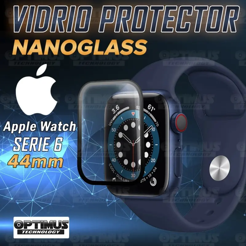 Vidrio Templado Protector Cerámico Reloj Apple iWatch Serie 6 44mm
