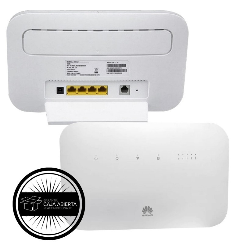Modem de Internet Wifi 4GLTE Enrutador HUAWEI B612 Compatible 4.5G (Usado, Reacondicionado)