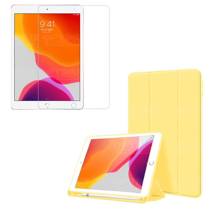 Kit Vidrio Templado Y Estuche Protector de tapa Con portalápiz Tablet iPad 7 Generación 10.2 OPTIMUS TECHNOLOGY™ - 1