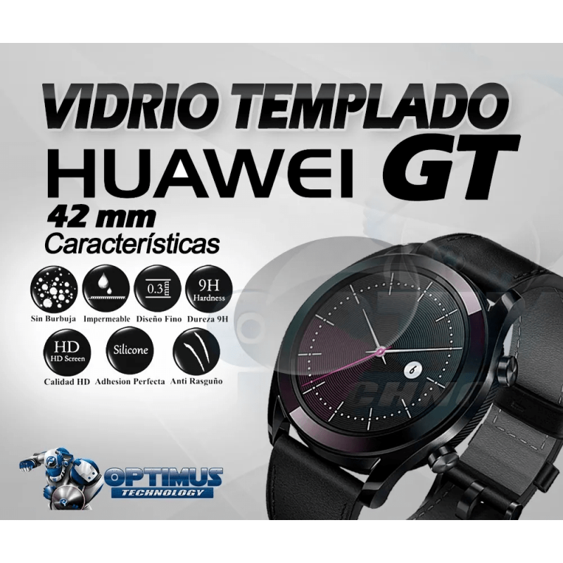 Vidrio Templado Smartwatch Huawei Gt 42mm X2 Unidades | OPTIMUS TECHNOLOGY™ | VTP-HW-GT42 |