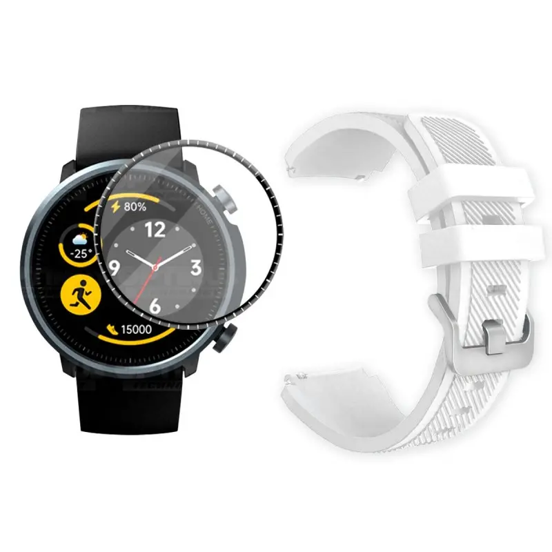Kit Vidrio Templado Nanoglass Y Pulso Correa Smartwatch Reloj Inteligente Xiaomi Mibro Watch A1