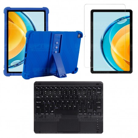 Kit Vidrio templado + Estuche Protector + Teclado Touchpad Bluetooth Tablet Huawei Matepad SE 10.4 Pulgadas 2023