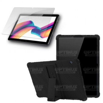 Kit Vidrio templado y Estuche Protector de goma antigolpes con soporte Tablet Huawei T5-10 OPTIMUS TECHNOLOGY™ - 6