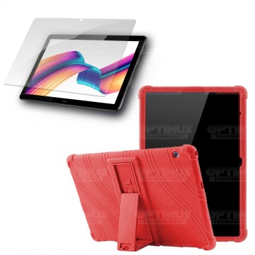 Kit Vidrio templado y Estuche Protector de goma antigolpes con soporte Tablet Huawei T5-10 OPTIMUS TECHNOLOGY™ - 11