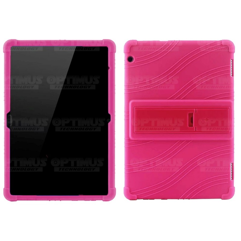 Kit Vidrio templado y Estuche Protector de goma antigolpes con soporte Tablet Huawei T5-10 OPTIMUS TECHNOLOGY™ - 19