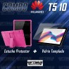 Kit Vidrio templado y Estuche Protector de goma antigolpes con soporte Tablet Huawei T5-10 OPTIMUS TECHNOLOGY™ - 17