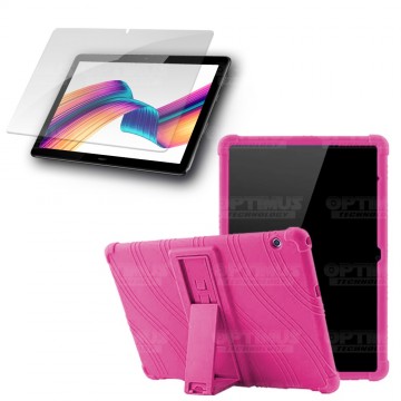 Kit Vidrio templado y Estuche Protector de goma antigolpes con soporte Tablet Huawei T5-10 OPTIMUS TECHNOLOGY™ - 16