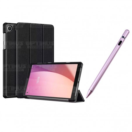 Kit Case Forro Protector + Lápiz Óptico Digital Stylus Pen para Tablet Lenovo Tab M8 4ta Gen TB-300FU / TB-300XU 8 Pulg 2023
