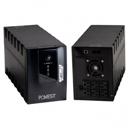 UPS Multitoma Interactiva Powest Micronet 2000VA 6 Salidas regulador de tensión AVR protección apagones contra picos de voltaje