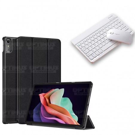 Kit Case Forro Protector + Teclado y Mouse Ratón Bluetooth para Tablet Lenovo Tab P11 2da Generación TB-350FU 11.5 Pulgadas 2023