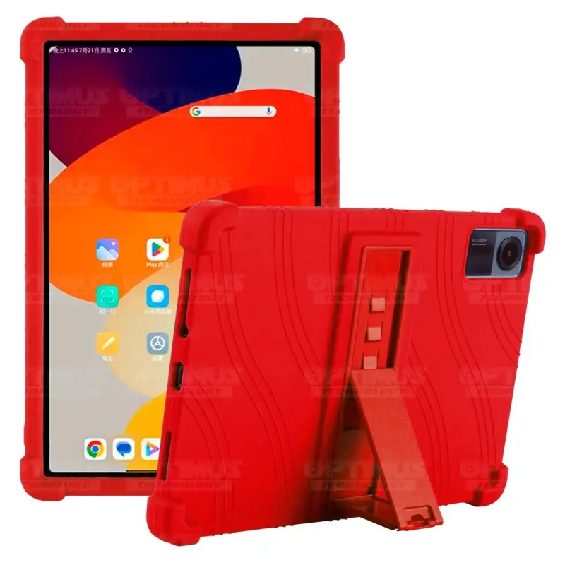 Estuche Case protector de goma para Tablet Xiaomi Redmi Pad SE 11 Pulgadas 2023 Wifi Anti golpes con soporte