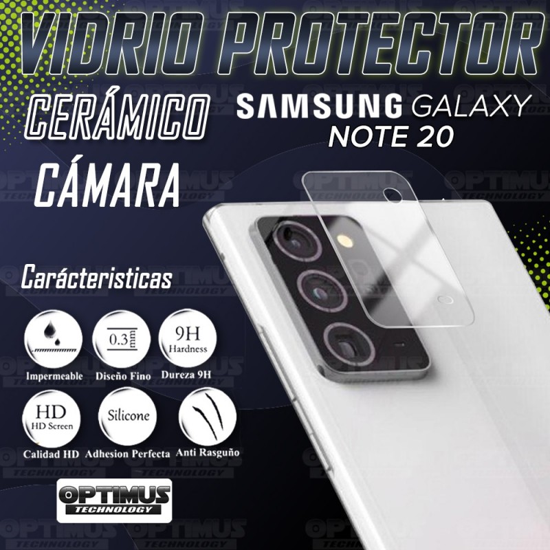 Vidrio Templado Nanoglass de cámara para celular Samsung Galaxy Note 20 | OPTIMUS TECHNOLOGY™ | VTP-CR-CM-SS-NTE-20 |