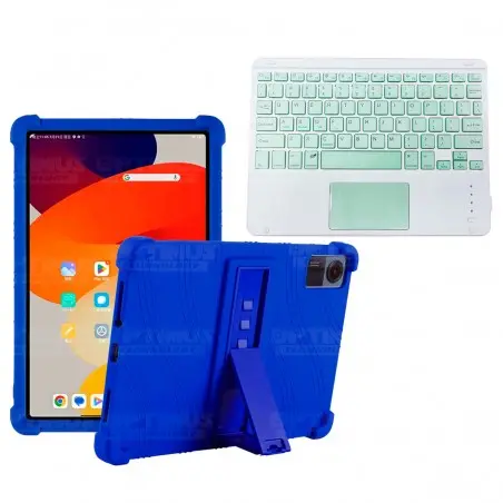 Kit Case Estuche Protector Antigolpes + Teclado Mouse Touchpad Bluetooth para Tablet Xiaomi Redmi Pad SE 11 Pulgadas 2023 Wifi