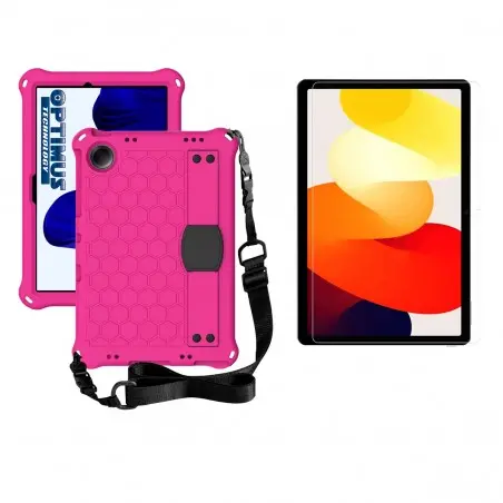 Kit Vidrio Cristal Templado Y Estuche Protector Anti golpes Correa para Tablet Xiaomi Redmi Pad SE 11 Pulgadas 2023 Wifi
