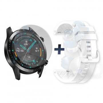 Vidrio Templado Y Correa Smartwatch Reloj Inteligente Huawei Gt 2 46mm | OPTIMUS TECHNOLOGY™ | CRR-VTP-HW-GT2-46 |