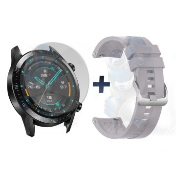 Vidrio Templado Y Correa Smartwatch Reloj Inteligente Huawei Gt 2 46mm | OPTIMUS TECHNOLOGY™ | CRR-VTP-HW-GT2-46 |