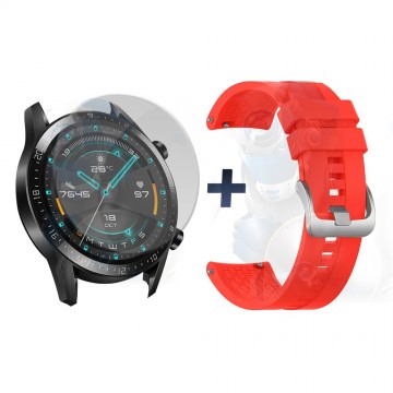 Vidrio Templado Y Correa Smartwatch Reloj Inteligente Huawei Gt 2 46mm | OPTIMUS TECHNOLOGY™ | CRR-VTP-HW-GT2-46 |