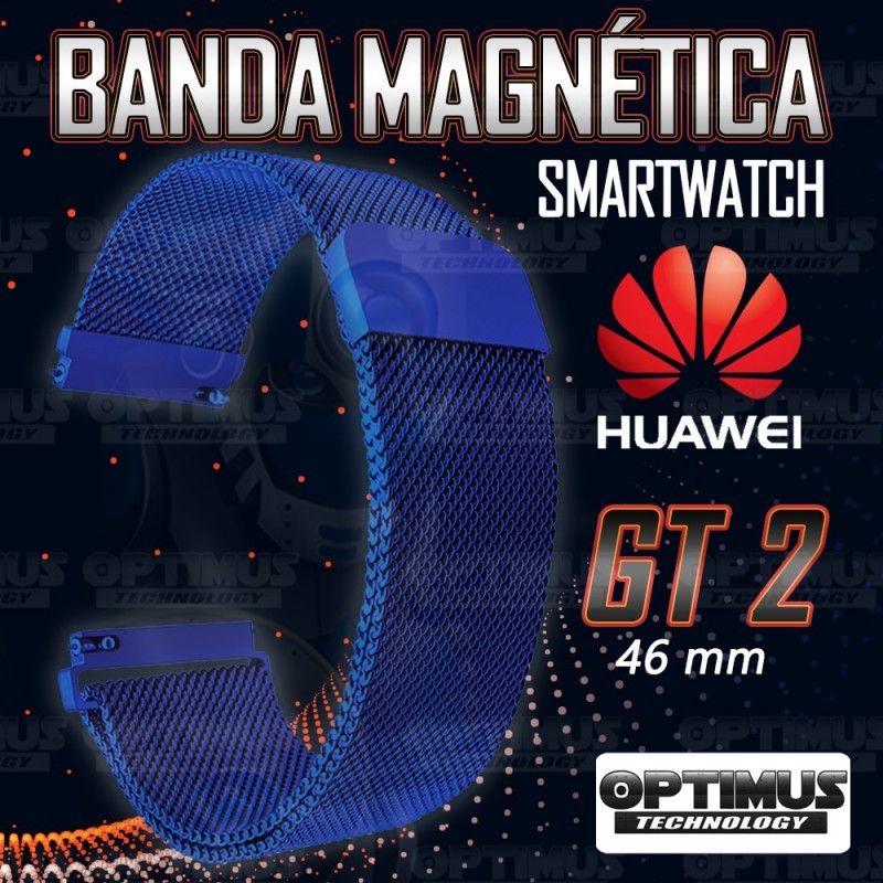 Kit Manilla Pulso Correa Magnética de color Y Vidrio Templado Huawei GT 2 46mm | OPTIMUS TECHNOLOGY™ | CRR-MG-VTP-HW-GT2-46 |