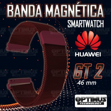 Correa Pulso Banda de Metal Magnética para reloj Smartwatch Huawei Gt2 46mm | OPTIMUS TECHNOLOGY™ | CRR-MGN-GT2-46 |