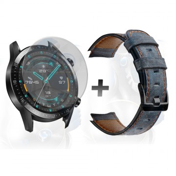 Manilla Correa De Cuero Y Vidrio Smartwatch Huawei Gt 2 46mm | OPTIMUS TECHNOLOGY™ | CRR-CR-VTP-HW-GT2-46 |