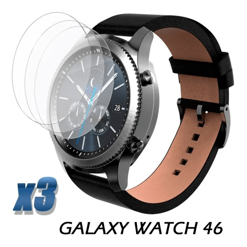 Vidrio Templado Reloj Samsung Galaxy Watch 46mm X3 Unidades | OPTIMUS TECHNOLOGY™ | VTP3-SS-GW46 |
