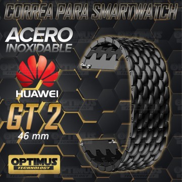 Vidrio Templado Y Correa De Metal Smartwatch Reloj Inteligente Huawei GT2 46mm | OPTIMUS TECHNOLOGY™ | CRR-MT2-VTP-HW-GT2-46 |