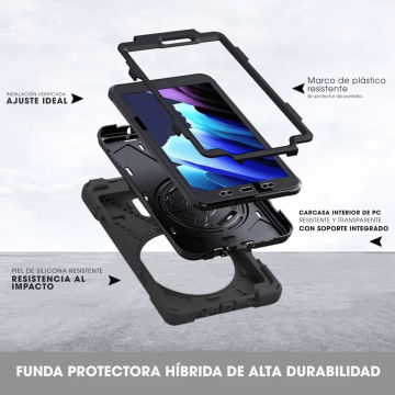 Estuche Protector con Correa Desmontable Tablet Samsung Tab Active 3 t570 T575 2020 Anti golpes con soporte-4