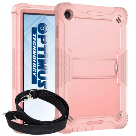 Estuche con Correa para Tablet Lenovo Tab M10 3era Gen 10.6 Pulgadas 2022 TB-125FU y TB-328FU 10.1 con soporte Estilo 2 Rosa