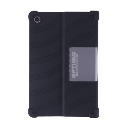 Combo Estuche De Goma Negro Y Vidrio Templado Para Lenovo Tab Plus