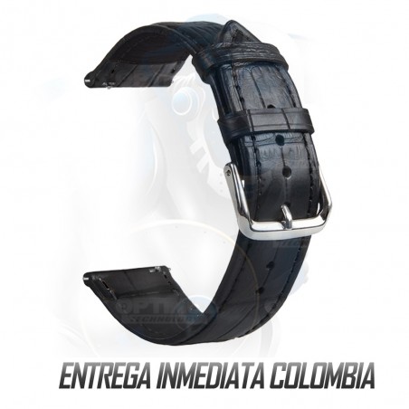 Pulso Banda Correa De Cuero Negro Smartwatch Huawei Gt2 46mm