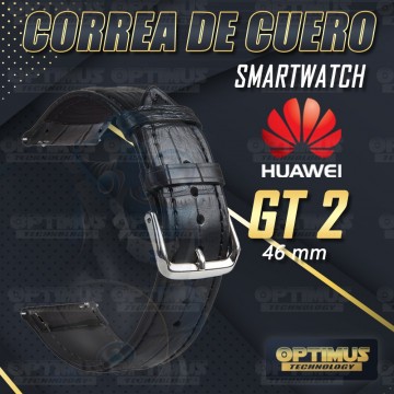 Pulso Correa De Cuero Y Cristal Smartwatch Huawei Gt 2 46mm | OPTIMUS TECHNOLOGY™ | CRR-CRN-VTP-HW-GT2-46 |