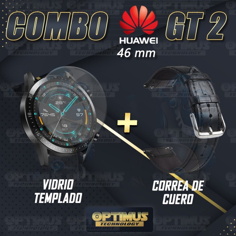 Pulso Correa De Cuero Y Cristal Smartwatch Huawei Gt 2 46mm | OPTIMUS TECHNOLOGY™ | CRR-CRN-VTP-HW-GT2-46 |