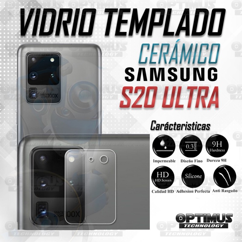 Vidrio Protector Templado Cerámico para Cámara de Samsung S20 Ultra | OPTIMUS TECHNOLOGY™ | VTP-CR-CM-SS-S20-ULTRA |