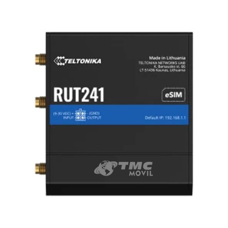 Router Teltonika RUT241 4G LTE con slot para SIM física y SIM virtual eSIM Versión Global