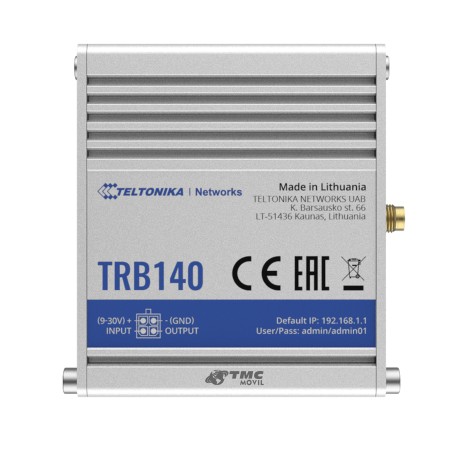 Puerta de enlace Teltonika TRB140 Cat 4 Ethernet Gigabit alta velocidad | Gateway LTE industrial