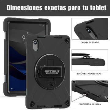 Estuche De Correa Negro 3 Capas Para Lenovo Idea Tab 11" Pulgadas Tb-336FU / Tb-336 / TB-336ZU-5