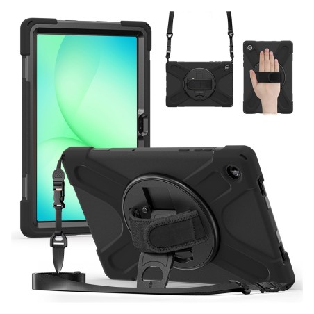 Estuche Forro Case antishock de correa con soporte de 360° Anti golpes para Samsung Galaxy Tab A11 Plus 2025 SM-X230 SM-X236