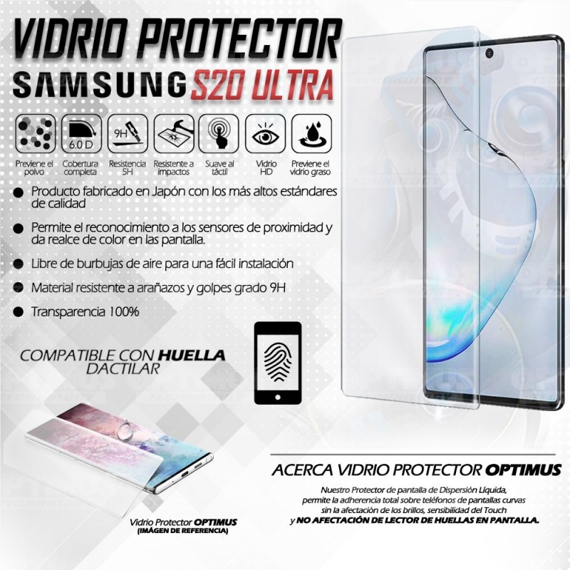 Screen Vidrio Protector UV Dispersión Liquida Samsung S20 Ultra | OPTIMUS TECHNOLOGY™ | VTP-UV-SS-S20-ULTRA |