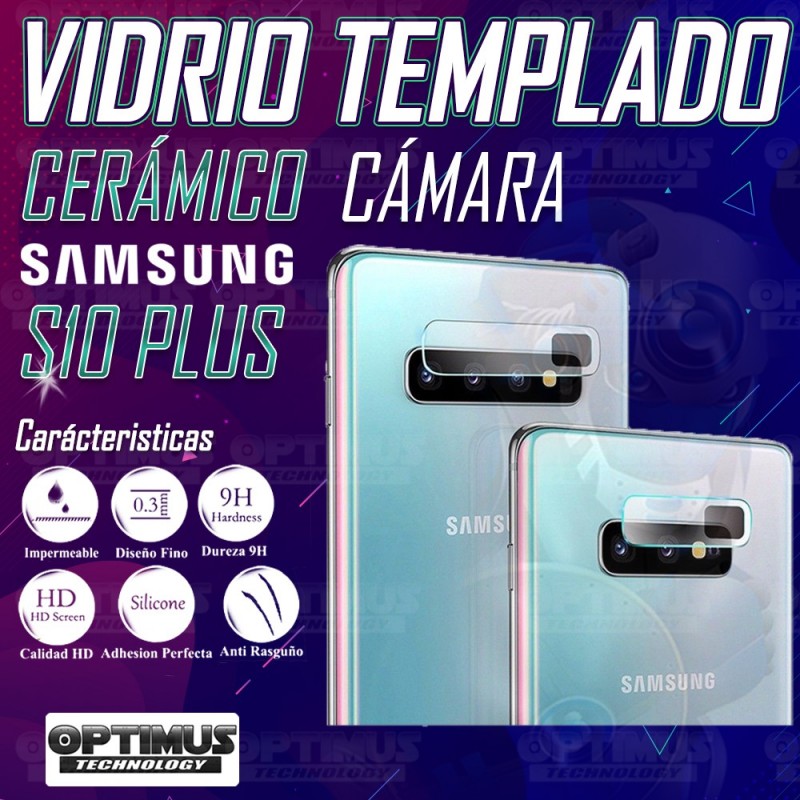 Vidrio Protector Templado Cerámico de Cámara Celular Samsung S10 Plus | OPTIMUS TECHNOLOGY™ | VTP-CR-CM-SS-S10PLUS |