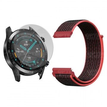 KIT Correa tipo velcro tela suave y Vidrio templado Reloj Smartwatch Huawei GT2 46mm OPTIMUS TECHNOLOGY™ - 13