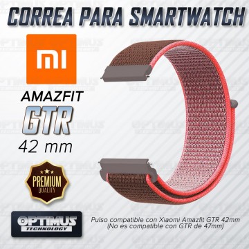 Banda tipo Velcro Tela suave para Reloj Smartwatch Xiaomi Amazfit Gtr 42mm | OPTIMUS TECHNOLOGY™ | CRR-VLC-GTR-42 |