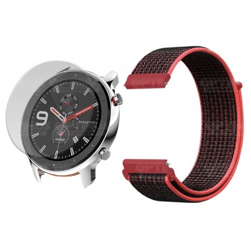 KIT Correa tipo velcro tela suave y Vidrio templado Reloj Smartwatch Xiaomi Amazfit Gtr OPTIMUS TECHNOLOGY™ - 13